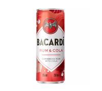 Bacardi Carta Blanca Rum And Cola Mixed Drink 250ml Can