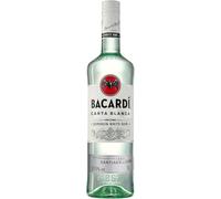 BACARDÍ Carta Blanca Superior White Rum | 1L | 37.5% ABV | Enjoy in Drinks or a Cocktail (Single bottle)