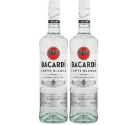 BACARDÍ Carta Blanca Superior White Rum, 37.5% ABV, 70cl / 700ml, Iconic Caribbean Rum Perfect for Cocktails (Pack of 2)