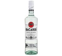 BACARDI Carta Blanca Superior White Rum - 700ml / 70cl, 37.5% ABV - Iconic Carib