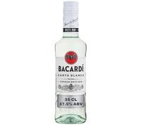 BACARDI Carta Blanca Superior White Rum, Great for Mixing, 37.5% ABV, 35cl | Iconic Caribbean Rum, Light, Smooth & Mixable, Perfect for Mojitos & Classic Cocktails, Great for Gifting, 350ml