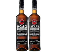 BACARDÍ Carta Negra Superior Black Rum, 40% ABV, 70cl / 700ml, Iconic Caribbean Rum Perfect for Tropical Cocktails (Pack of 2)