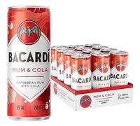 BACARDI & Cola RTD Canned Cocktail, Made with Carta Blanca, 5% ABV, 12x25cl