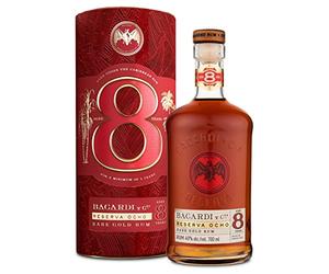 BACARDÍ Reserva Ocho 8 Year Old, 40% ABV, 70cl / 700ml, Premium Caribbean Rum with Gift Box, Barrel Aged 8 Years in Oak Casks Under the Caribbean Sun