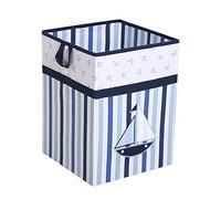 Bacati Collapsible Storage Hamper, Little Sailor, Blue/Navy, One Size