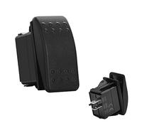 BACAUTOPARTS Black 12V 2 Pin Rocker Switch 2 Way ON-Off Toggle Switch for Car Boat ATV UTV Marine Vehicle Automotive Truck RV 12V 24V