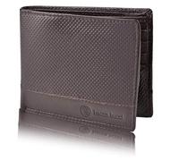 Bacca Bucci® RFID Blocking Bifold Wallet for Men Soft Genuine Vegetable Tanned Leather-Dark Brown, Dark Brown, rfid wallet