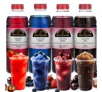 Bacchus Brew 4×0,75L (1:5) Slush Syrup for Ninja Slushie & Slush Puppy Machine - Slushy Syrup Pack for Slush Maker - Slushie Syrup for Slushie Cup - Strawberry & Cherry & Cola & Blue Raspberry Syrup