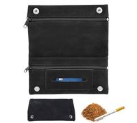 Baccy Pouch with Classic Storage Design Leather Tobacco Pouches 50g Crafted From Durable Material for Everyday Use Handmade Leather Pouch for Rolling Tobacco for Stylish on the Go Storage (Black)