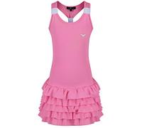 Bace Girls Pink White tennis Golf dress with Ruffles Skirt and shorts Kids Tennis Dress Junior Netball Cheerleading Golf dress (5-6 Years old)