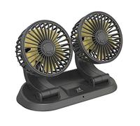 Baceyong 12V Double-Headed Automobile Cooling Fan With Cigarette Lighting Port, Adjustable For 360 Horizontal And 180 Vertical Rotation