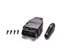 Baceyong 16 Pin OBDII Male Connector Plug Kit with Plug and Screws, Car OBD2 Connector Adapter PCB Diagnostic Tool, Black