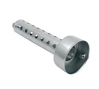 Baceyong 1pc 60mm Universal Motorcycle Exhaust Muffler Pipe, Removable Motorbike Exhaust End Silencer, Silver