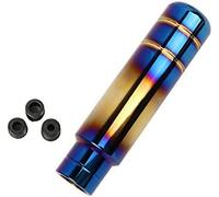 Baceyong Aluminum Burnt Blue Universal Gear Shift Knob Shifter Head V2-13CM Manual Gear Shifter Stick Car Shifter with 3 Adapters 8mm 10mm 12mm