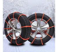 Baceyong Anti-skid Snow Chains Set of 20, Emergency Snow Tire Chains for Any Tire Width 6.50-11.22in, Universal Adjustable Tire Wheel Chain Nylon Snow Chains for TPU Vans Truck SUV Car