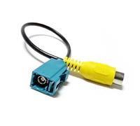 Baceyong Car Reversing Camera RCA Video adapter to Fakra Cable, Universal Reversing AV-IN Camera Video Connection RCA Cable Parking Adapter Compatible with Mercedes Benz Compatible with FORD