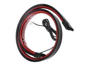 Baceyong LED Car Tail Brake Light Strip, Rear Roof Trunk Tail Spoiler Wing Lip Tail Signal Brake Light, 120cm(47.24 inch) Length, Flexible Car Tail Light LED Strip, Carbon Fiber Black, Black