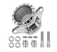 Baceyong Motorcycle Air Cleaner, Motorcycle Air Cleaner Filter Intake System Kits, Compatible with Ha-rley Sportster Iron 883 XL883 XL1200 Forty Eight 48 Seventy Two 72 1991-2016, Chrome Silver