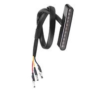 Baceyong Motorcycle LED Tail Light 12V Mini Brake Stop Light 11 LED Rear Lamp 3 Wire Universal Fit for Motorbike ATV Off Road Bike Smoky Lens