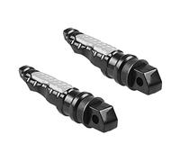 Baceyong Motorcycle Rear Foot Rests 8mm Universal, Aluminium Alloy Rear Passenger Foot Pegs 120mm, Anti-Slip Design, Replacement Motorbike Footrests Silver 2pcs