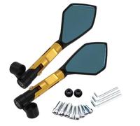 Baceyong Motorcycle Rear View Mirror Side Mirror 8mm 10mm 2pcs Yellow