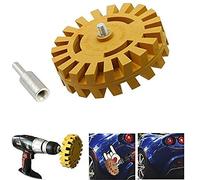 Baceyong Rubber Wheel Pneumatic Degumming Disc, Stripe Removal Decal Removal Wheel Fluted Toffee Caramel Drill - Heavy Duty 25mm
