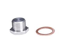 Baceyong Silver M18*1.5 Thread Oxygen Sensor Plug with Spacer, Stainless Steel, Compatible with Most Cars, Automotive Use