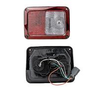 Baceyong Tail Light 1pc RH Red Lens + Clear Lens with Halogen Bulb (Rear Right), Rear Brake Lamps Compatible with Jeep Wrangler 2007-2017