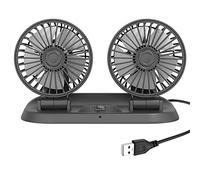 Baceyong USB Cooling Fan, 5V Mini Dual-Head Portable Electric Car Fans & Cooling Table Cooler Fan for Car Dashboard Room Bedroom Desktop Home Use, 360 ° Horizontal 180 ° Vertical Rotation Adjustable