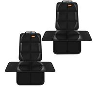 Bacgnyer Car Seat Protector, Thickest Padded 600D Fabric Padding, Waterproof, Durable, Non-Slip Back, Child Seat Protection, Suitable for Babies, Toddlers, Children (Black Line, 2pcs)