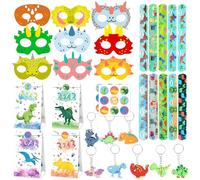 BACH AND BOOZY 41PCS Dinosaur Party Bags Fillers Dinosaur Mask Birthday Dino Party Bag Fillers Boys Pinata Filler Birthday Supplies Dinosaur Party Favours
