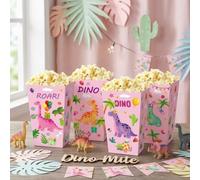 BACH AND BOOZY Dinosaur Popcorn Boxes Treat Bags Jungle Candy Goodie Bags