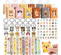 BACH AND BOOZY Dog Party Favors Dog Puppy Birthday Supplies Gift Bags Keychain Stickers for Kids Pet Theme Decorations Pinata Fillers Treat Gift