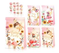 BACH AND BOOZY Fairy Party Favour Bags Fairy Party Favour Boxes Fairy Mushroom Party Boxes Wild Mushroom Party Accessories Pack of 12