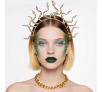 BACH AND BOOZY Medusa Headpiece Medusa Crown Snake Headband Snake Party Accessory Costume Women Halloween Christmas Party Costume Accessories
