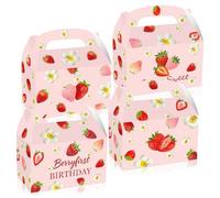 BACH AND BOOZY Sweet Berry Party Gift Bags Candy Goodies Bags Strawberry 1st Birthday Decorations Berry Sweet One Decor for One Year Old Girl Birthday Decorations Supplies