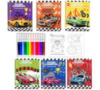 BACH AND BOUJEE 24PCS Racing Car Party Fillers Small Activity Books Two Fast Need Speed Party Favors Birthday Supplies Mini Coloring Books Bulk