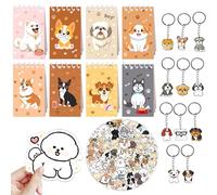 BACH AND BOUJEE 89PCS Dog Party Favors Dog Puppy Party Birthday Supplies Keychain Stickers Pet Theme Decorations Pinata Fillers Treat