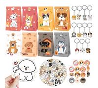 BACH AND BOUJEE 93PCS Dog Party Favors Dog Puppy Party Birthday Supplies Bags Keychain Stickers Pet Theme Decorations Pinata Fillers Treat