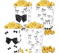 BACH AND BOUJEE Black Bow Goodies Bags Bow Goodies Bags Birthday Party Favor Bags for Birthday Bridal Shower Baby Shower