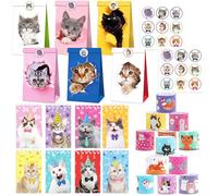 BACH AND BOUJEE Cat Party Favors Cat Themed Birthday Party Supplies Cat Notebook for Pet Birthday Party Goodie Bags Stuffers for Classroom School