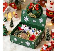 BACH AND BOUJEE Christmas Miniature Ornament Kits for DIY Snowman Penguin centerpiece Table Decoration Fairy Garden Accessories for Christmas Village Home Present Craft