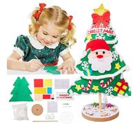BACH AND BOUJEE DIY Christmas Tree Craft Kit Boys Girls Holiday Art Making Craft Stickers Make Your Own Christmas Table Decor Xmas Party Favor Home Classroom Game Activities