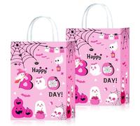 BACH AND BOUJEE Happy Boo Day Candy Gift Bags Halloween Theme Ghost Candy Bags for Boys Baby Shower Birthday Party Halloween Gifts Accessories