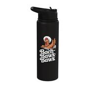 Bach Bawk Bawk Funny Chicken Music Humor Stainless Steel Insulated Water Bottle