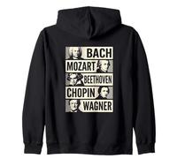 Bach Mozart Beethoven Chopin Wagner Classical Icons Zip Hoodie