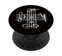 Bach Musical Signature Notation, Music, Classical PopSockets Swappable PopGrip