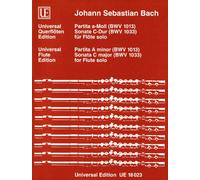 "Partita A minor BWV 1013 and Sonata C major BWV 1033" Edition for Flute Solo by Johann Sebastian Bach