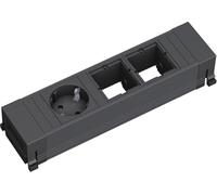 Bach Power Frame 1xSchuko 2xABD schwarz