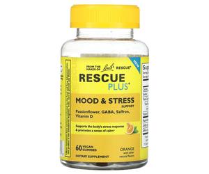 Bach, Rescue Plus, Mood & Stress Support, Orange, 60 Vegan Gummies